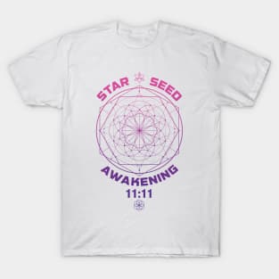 Starseed Awakening 11:11 Sacred Geometry T-Shirt